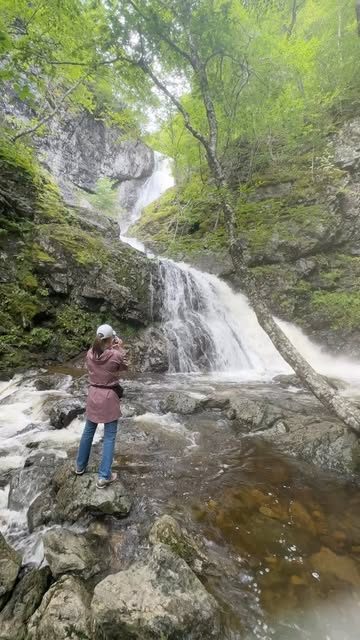 Went for a quick hike up to the Uisge Ban Falls in Baddeck after all the rain we had and here’s what it looks like…